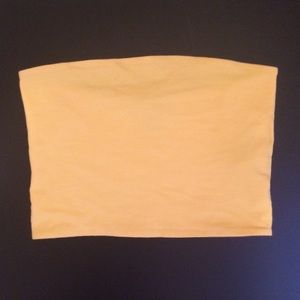 NWOT Yellow forever 21 tube top crop top
